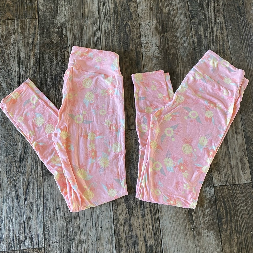 Brand New Lularoe Matching OS Floral Leggings